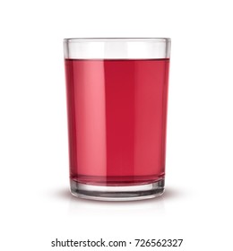 Cherry Juice Isolated On A White Background.