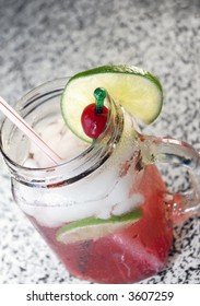 Cherry Limeade In A Jelly Jar