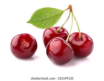 Cherry On A White Background