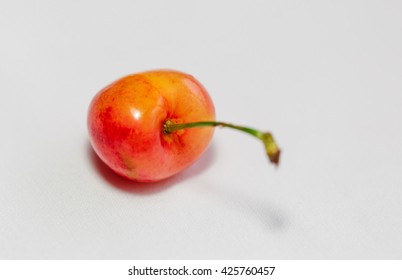 cherry on white background