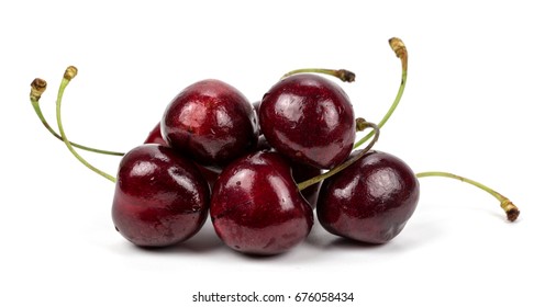 Cherry On A White Background