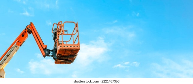 Cherry Picker With Blue Sky