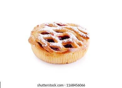 Cherry Pie Isolated On White Background