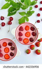 Cherry Raspberry Strawberry Smoothie Bowl