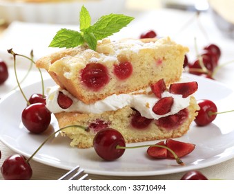 Cherry Sponge Cake