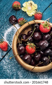 cherry and strawberry