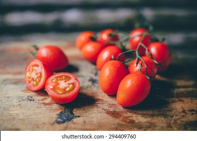 Cherry Tomatoes On The Vine