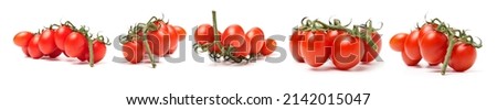 cherry tomatoes on white background 