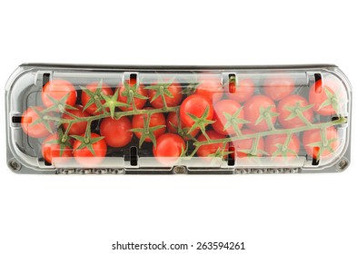 Cherry Tomatoes In A Plastic Container