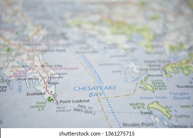 Chesapeake Bay Map Close Up