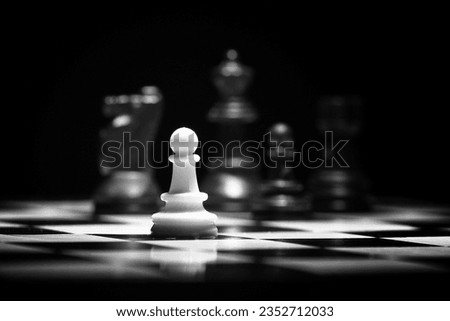 chess black vs white pawn