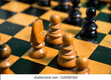 chess board and figures