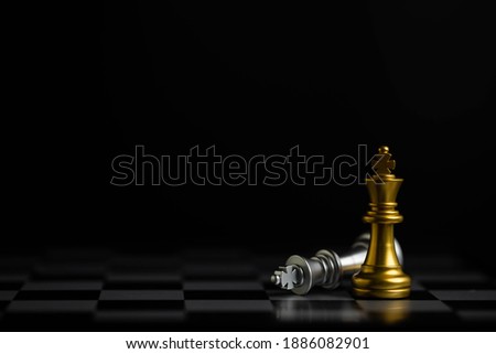 Chess board game for ideas and competition and strategy, business success concept.