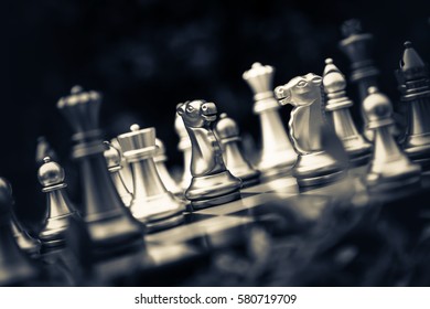 Chess Board Games Business And Creativity Ideas Concept