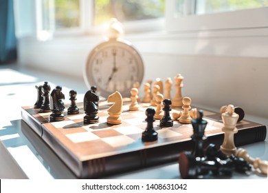 Chess Board With Time Clock