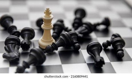 Chess Business Concept, Leader  Success.The Background Of International Relations Game.
