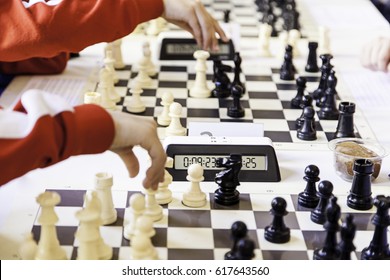 Chess Championship, Detail Of A Championship Of Intelligence, Competition, Board Game