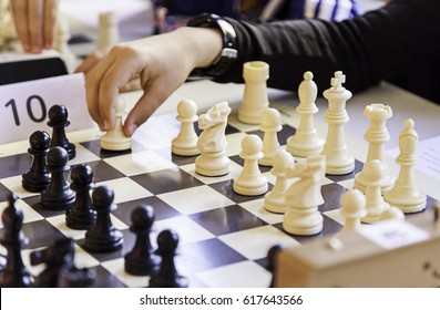 Chess Championship, Detail Of A Championship Of Intelligence, Competition, Board Game