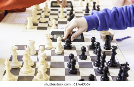 Chess Championship, Detail Of A Championship Of Intelligence, Competition, Board Game