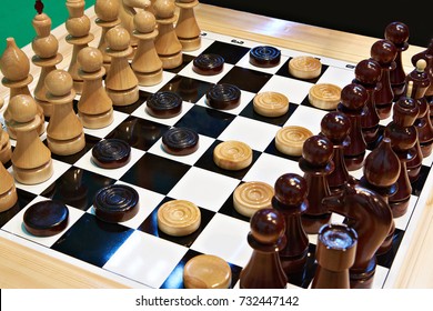 Chess And Checkers On The Same Board