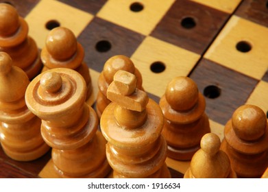 chess close up from above
