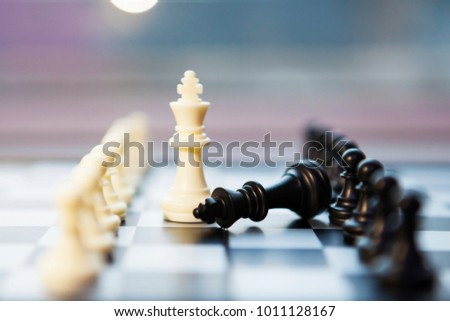 Chess, the concept of game, the strategy of success.