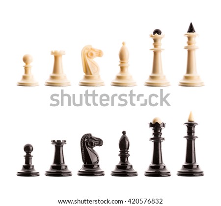 Chess figures isolated
