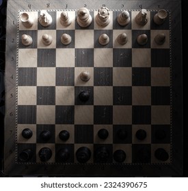 
chess game between light and dark