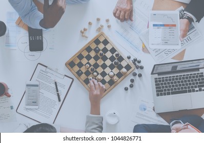 Chess Game Business Strategy Concept