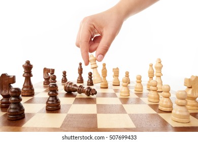 Chess Game With Hand