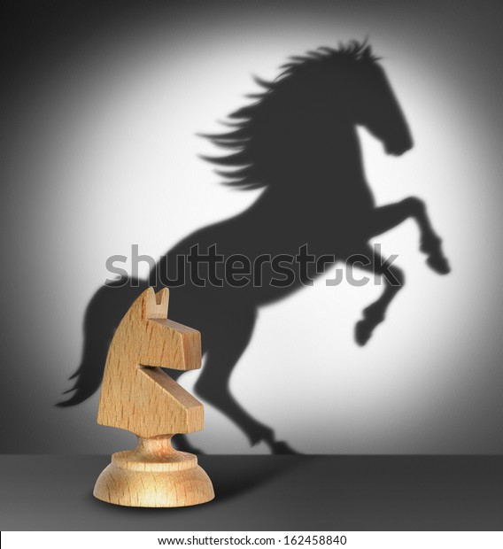 野生の馬として影を持つチェスの馬 の写真素材 今すぐ編集