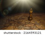 Chess king on the map of Russia.