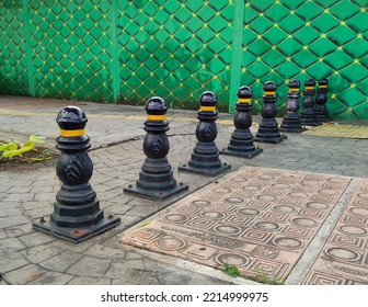 Chess Pawns In The Pedestrian Area