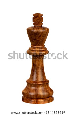 Chess piece king isolated on a white background 