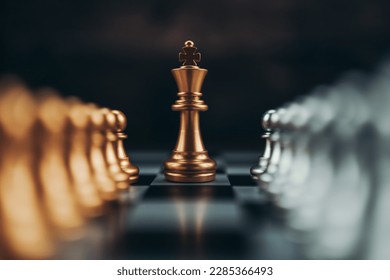 chess piece on chess board game for ideas, challenge, leadership, strategy, business, success or abstract concept.