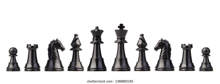 Chess Pieces Isolated On White Background