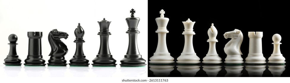 chess pieces on chessboard on marble background. game of chess
