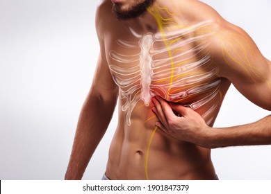 Brustknochenschmerzen, menschliche Anatomie