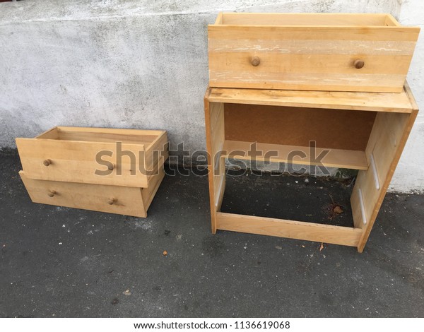 Chest Drawers Thrown Away On Street Objects Stock Image