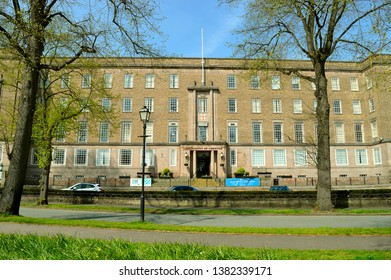 Chester, Cheshire, England, UK, Europe - April 19, 2019 : University Of Chester Riverside Campus The First Purpose-built Teacher Training College In The UK 