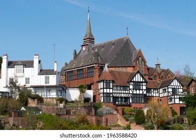 Chester, Cheshire. UK. April 25, 2021. St Paul's Church And Campbell Community Hall With Waterside Property. Boughton.