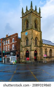 CHESTER, CHESHIRE, UK - DECEMBER 06, 2021: Street View Of Historic County Town Of Chester, A Walled Cathedral City In Cheshire, England, On The River Dee, Close To The Border With Wales.