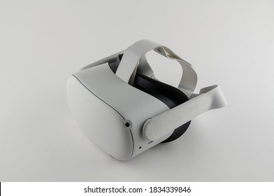 CHESTER, ENGLAND - OCTOBER 15, 2020: Oculus Quest 2 virtual reality headset
