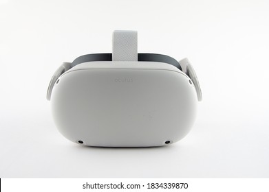 CHESTER, ENGLAND - OCTOBER 15, 2020: Oculus Quest 2 virtual reality headset