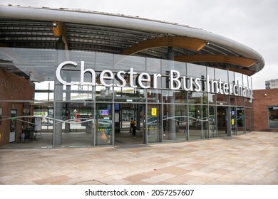 Chester, UK - October 9 2021: Chester Bus Interchange