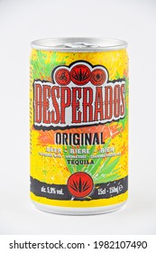 CHESTER, UNITED KINGDOM - MAY 3RD 2021: Desperados tequila and beer in a can