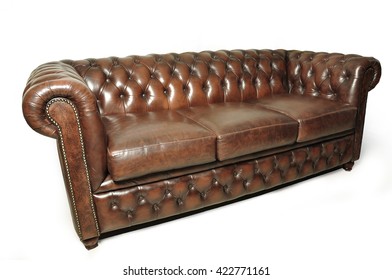 Chesterfield Sofa On White Background