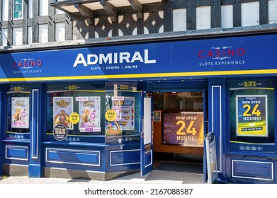 Chesterfield, UK- May 14, 2022: Admiral Casino and Slots in Chesterfield England