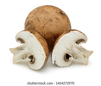 Chestnut Mushrooms Isolated On White Background