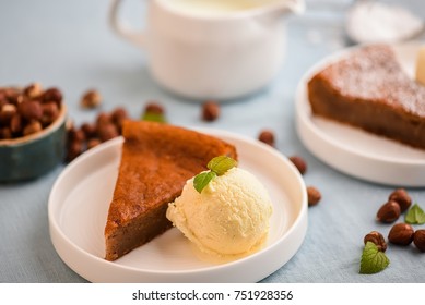 Chestnut Pie With Vanilla Ice-cream